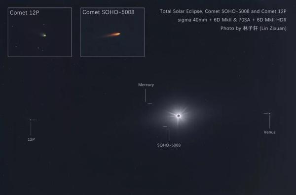 کسوف کامل و دنباله دار؛ تصویر روز ناسا، عکس